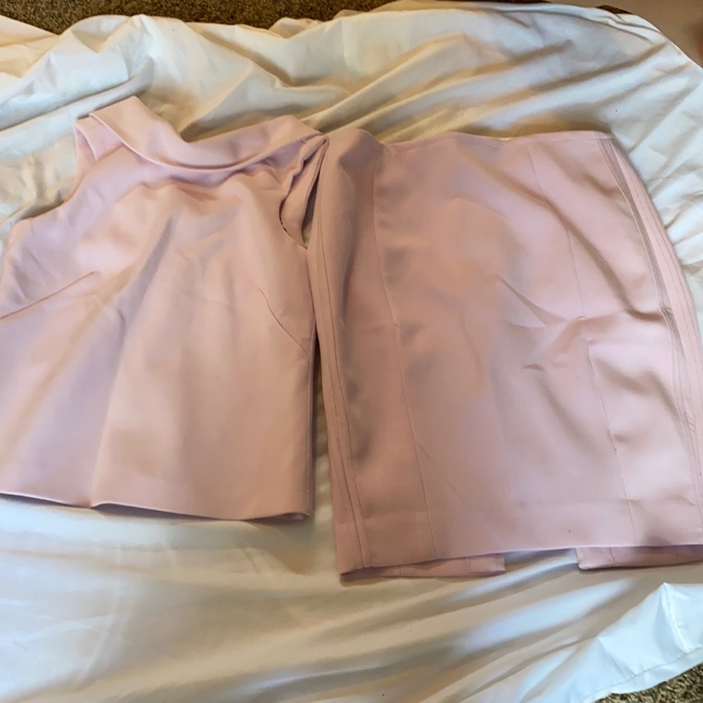Rose Suit with Pencil skirt